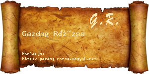 Gazdag Rózsa névjegykártya