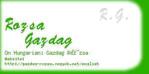 rozsa gazdag business card